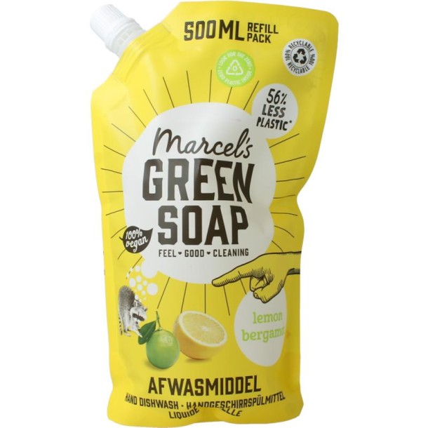 Marcel's GR Soap Afwasmiddel lemon & bergamot navulling (500 Milliliter)
