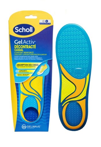 Scholl Casual gel active inlegzolen maat L 40-46.5 1 Paar
