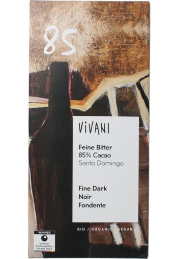 Vivani Chocolade puur 85% bio (80 Gram)