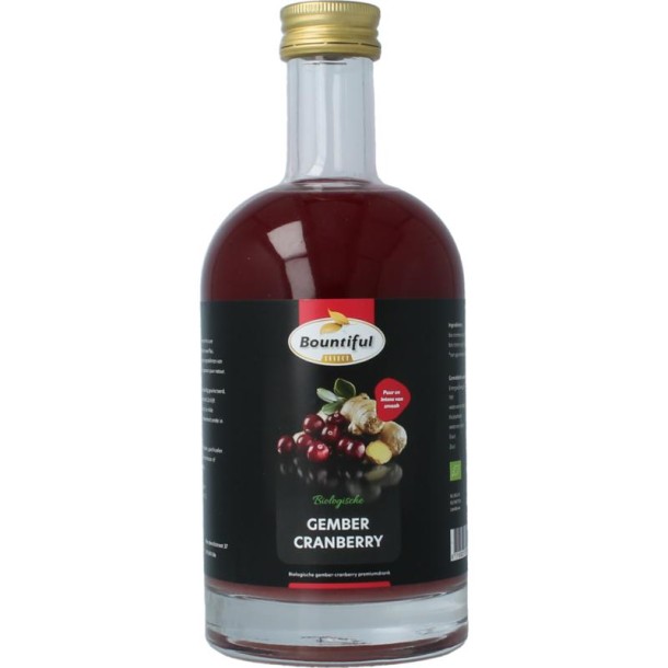 Bountiful Select Gember sap cranberry bio (500 Milliliter)