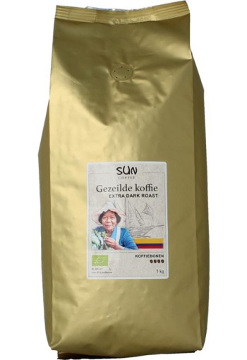 Sun Coffee Gezeilde koffiebonen extra dark roast bio (1 Kilogram)