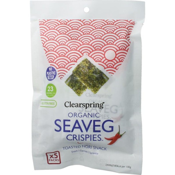 Clearspring Seaveg - crispies chilli multipack bio (20 Gram)