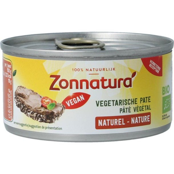Zonnatura Vegetarische pate naturel bio (125 Gram)