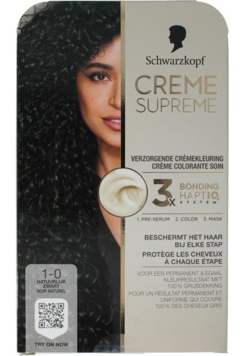 Schwarzkopf Creme supreme 1-0 black (1 Stuks)