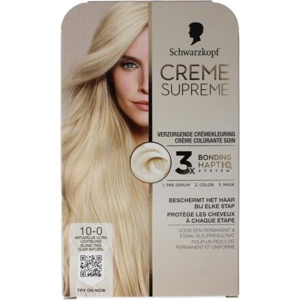 Schwarzkopf Creme supreme 10-0 licht blond (1 Stuks)