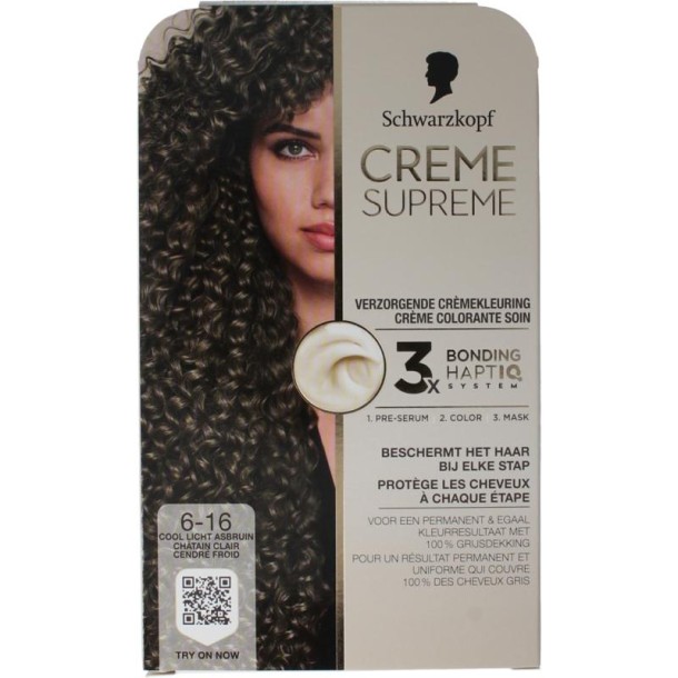Schwarzkopf Creme supreme 6-16 licht bruin (1 Stuks)