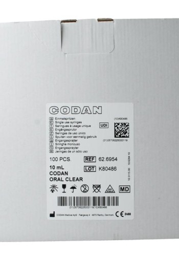 Codan Spuit helder excl tipcap (100 Stuks)