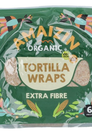 Amaizin Tortillawraps extra fibre bio (6 Stuks)