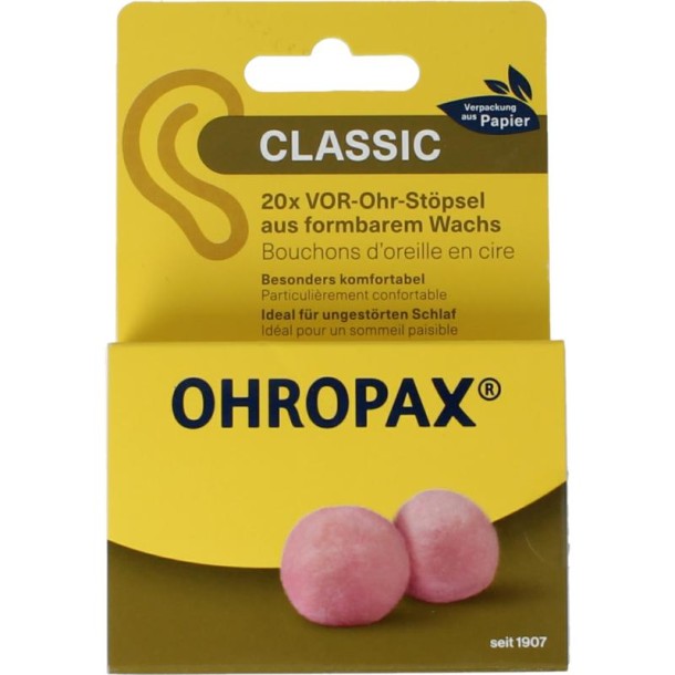 Ohropax Oordopjes classic (20 Stuks)