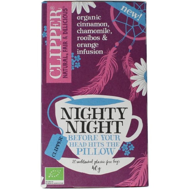 Clipper Kruidenthee nighty night bio (20 Zakjes)