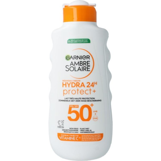 Ambre Solaire Hydraterende melk protect SPF50+ (175 Milliliter)