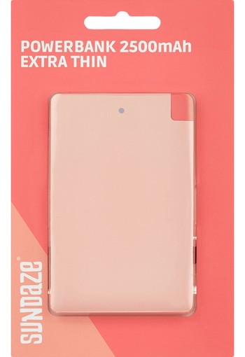Sundaze Powerbank Extra Thin 2500 mAh Pink 105 gr.