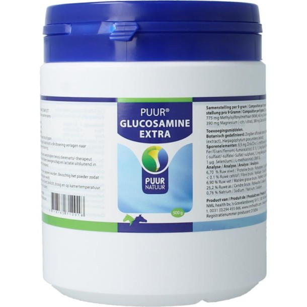 Puur Glucosamine extra paard pony (500 Gram)