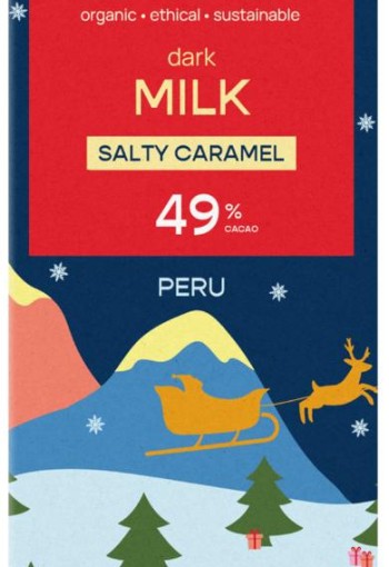 Chocolatemakers Kerstreep salty caramel bio (80 Gram)