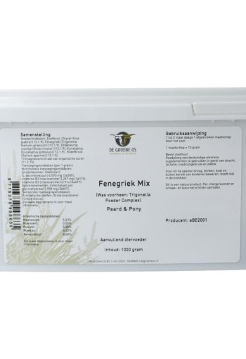 Groene Os Fenegriek mix paard/pony (1 Kilogram)