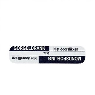 Spruyt Hillen Sticker gorgeldrank/mondspoel (1000 Stuks)