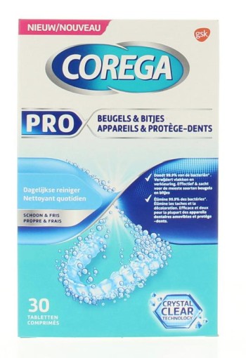 Corega Beugel & bitjes reinigingstabletten (30 Stuks)