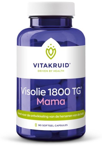 Vitakruid Visolie 1800 TG mama triglyceriden met D3 (90 Softgels)