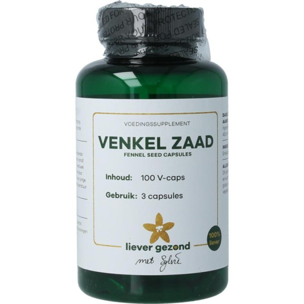 Liever Gezond Venkel zaad capsules fennel seed (100 Vegetarische capsules)