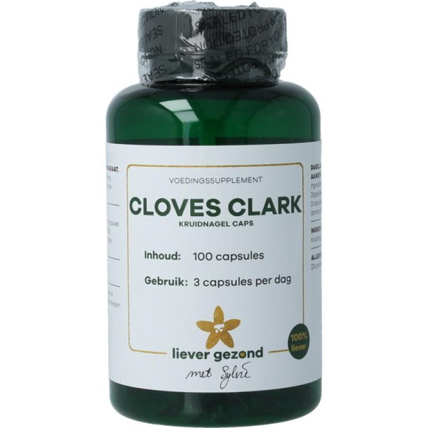 Liever Gezond Kruidnagel caps clove clark (100 Vegetarische capsules)