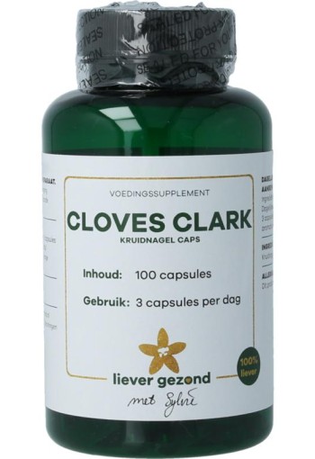 Liever Gezond Kruidnagel caps clove clark (100 Vegetarische capsules)