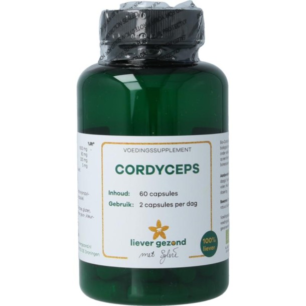 Liever Gezond Cordyceps 800mg organic (60 Vegetarische capsules)