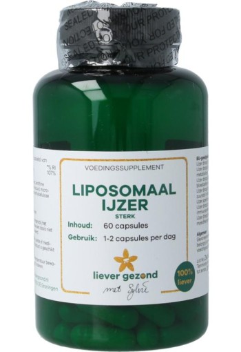 Liever Gezond Liposomaal ijzer sterk (60 Vegetarische capsules)