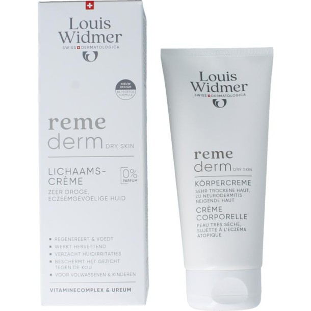Louis Widmer Remederm Lichaamscrème - Zonder Parfum Lichaamsverzorging 250 ml