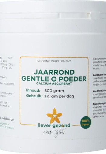 Liever Gezond Calcium ascorbaat jaarrond (500 Gram)