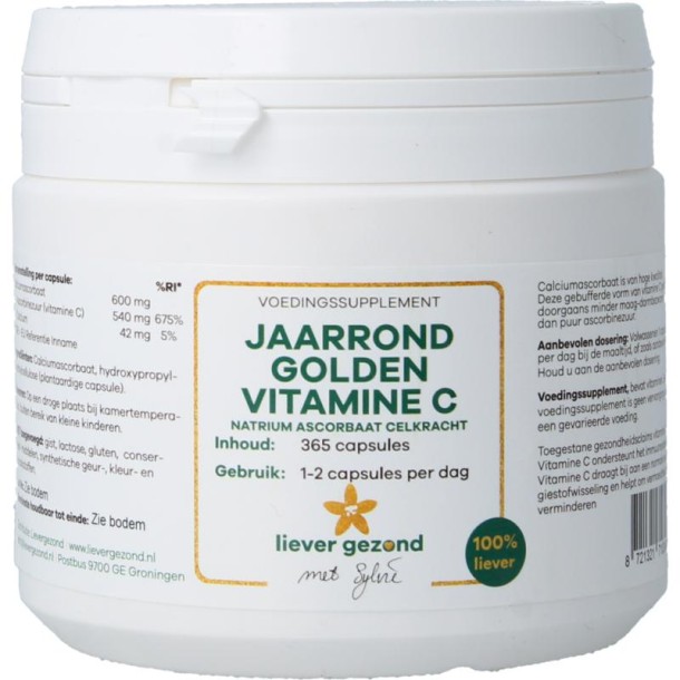 Liever Gezond Vitamine C jaarrond (365 Capsules)