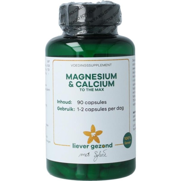Liever Gezond Magne cal max magnesium en calcium to the max (90 Vegetarische capsules)