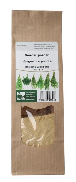 Marma Gember wortelstok poeder (100 Gram)
