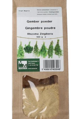 Marma Gember wortelstok poeder (100 Gram)