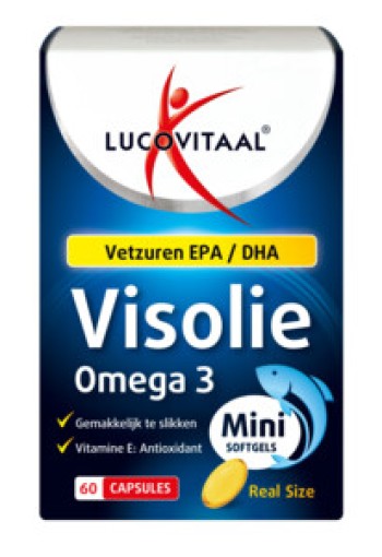 Lucovitaal Visolie omega 3 mini (60 Softgels)