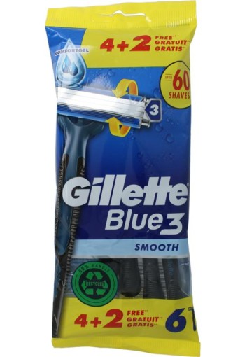 Gillette Blue 3 wegwerpmesjes (6 Stuks)