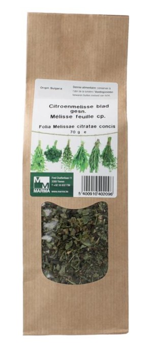 Marma Citroenmelisse blad gesneden (70 Gram)