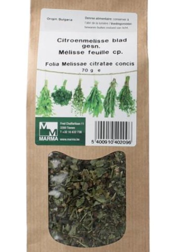 Marma Citroenmelisse blad gesneden (70 Gram)