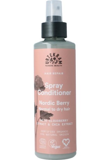 Urtekram Nordic berry spray conditioner normaal/droog haar (250 Milliliter)