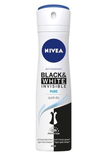 Nivea Deodorant invisible black & white pure 150 Milliliter