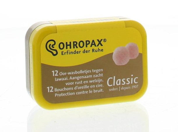 Ohropax Geluiddemper lawaai classic (12 Stuks)