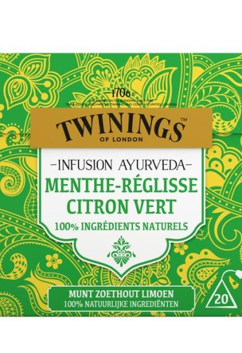Twinings Ayurveda munt zoethout limoen (20 Zakjes)