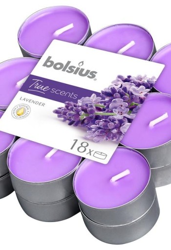 Bolsius True Scents theelichten lavendel (18 Stuks)