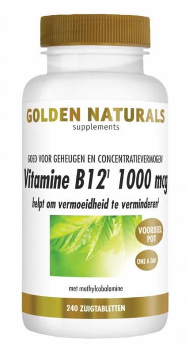 Golden Naturals Vitamine B12 1000mcg vegan (240 Zuigtabletten)