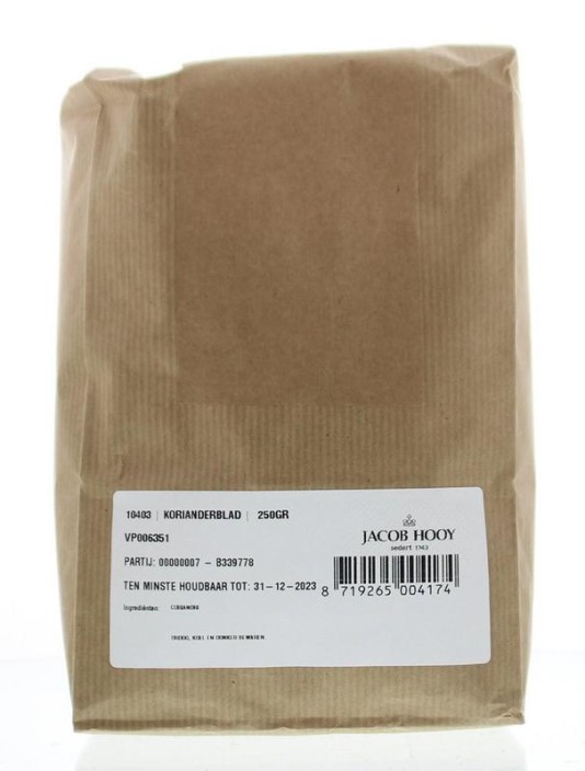 Jacob Hooy Korianderblad (250 Gram)