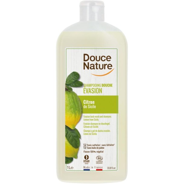 Douce Nature Douchegel & shampoo evasion citroen Sicilie bio (1 Liter)
