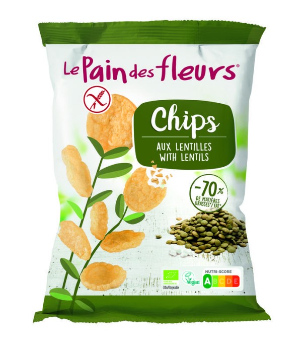 Pain Des Fleurs Chips met linzen bio (50 Gram)