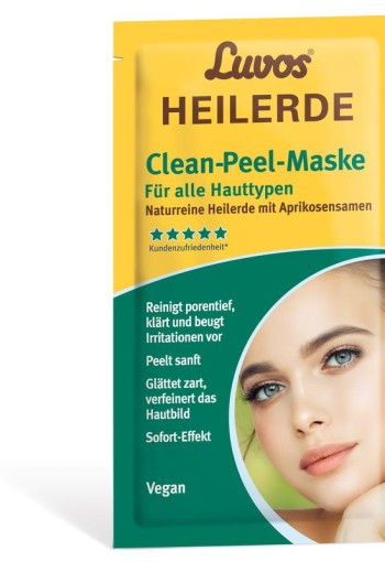 Luvos Heilaarde clean-peel masker alle huidtypes 7.5ml (2 Stuks)