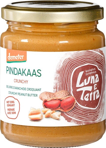 Luna E Terra Pindakaas crunchy bio (250 Gram)
