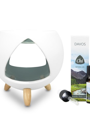 CHI Cozy aromabrander + Davos olie (1 Stuks)