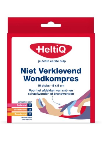 Heltiq Wondkompres 5 x 5 niet verklevend (10 Stuks)